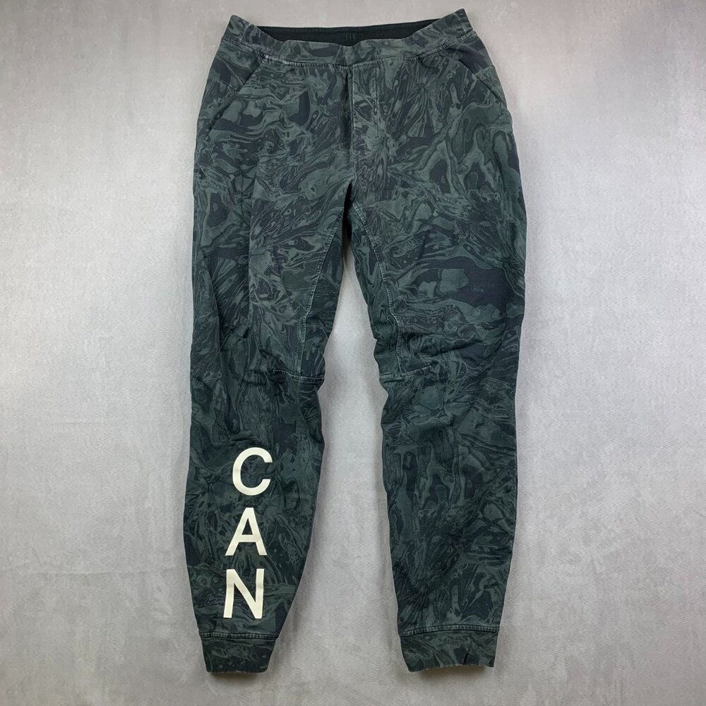 Lululemon Team Canada Mens Pants Large Gray Green City Sweat Jogger Pull On